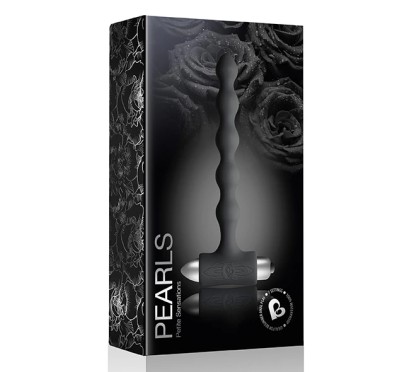 Koraliki analne wibrujące - Rocks-Off Petite Sensations Pearls Black